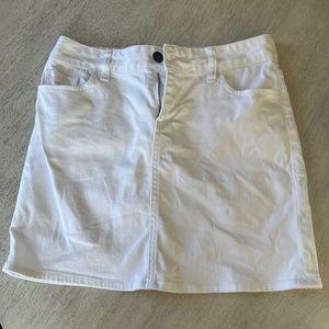 J Crew White Denim Skirt